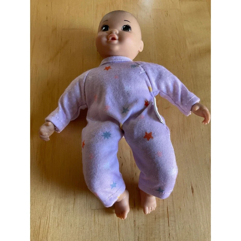 Gigglescape Baby Doll‎ Purple Star Print Sleeper Soft Body Toy Vinyl Limbs